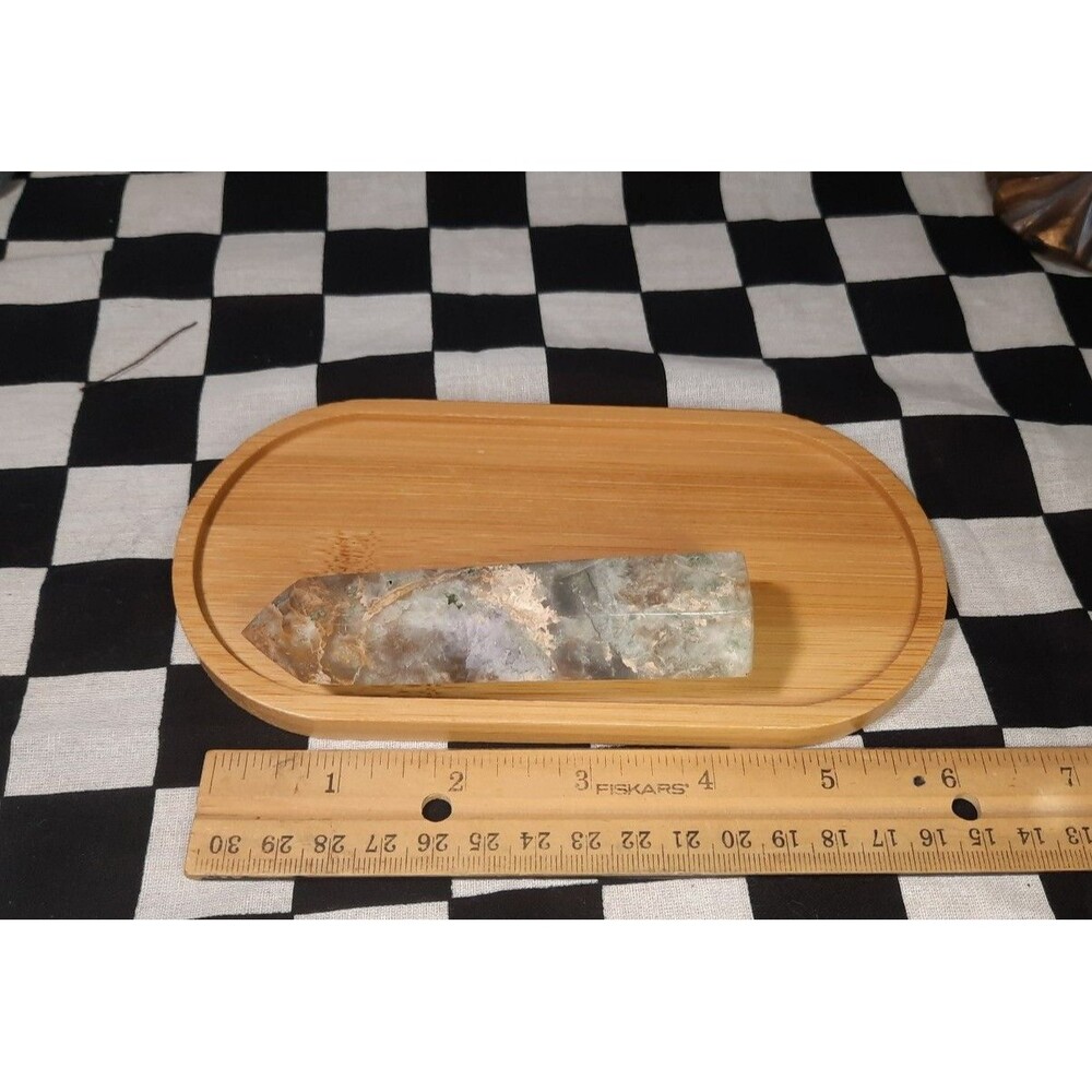 Purple Flourite Crystal Point Obelisk
